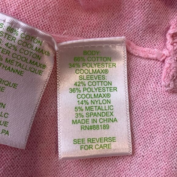 Lilly Pulitzer Cobo Sweater Heathered Pink Tropics Tint Sz XS Box Fit Oversized - Picture 9 of 10
